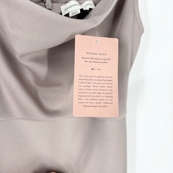 NWT Sachin + Babi Cali Satin Charmeuse Midi Bridesmaid Dress - Picture 6 of 10